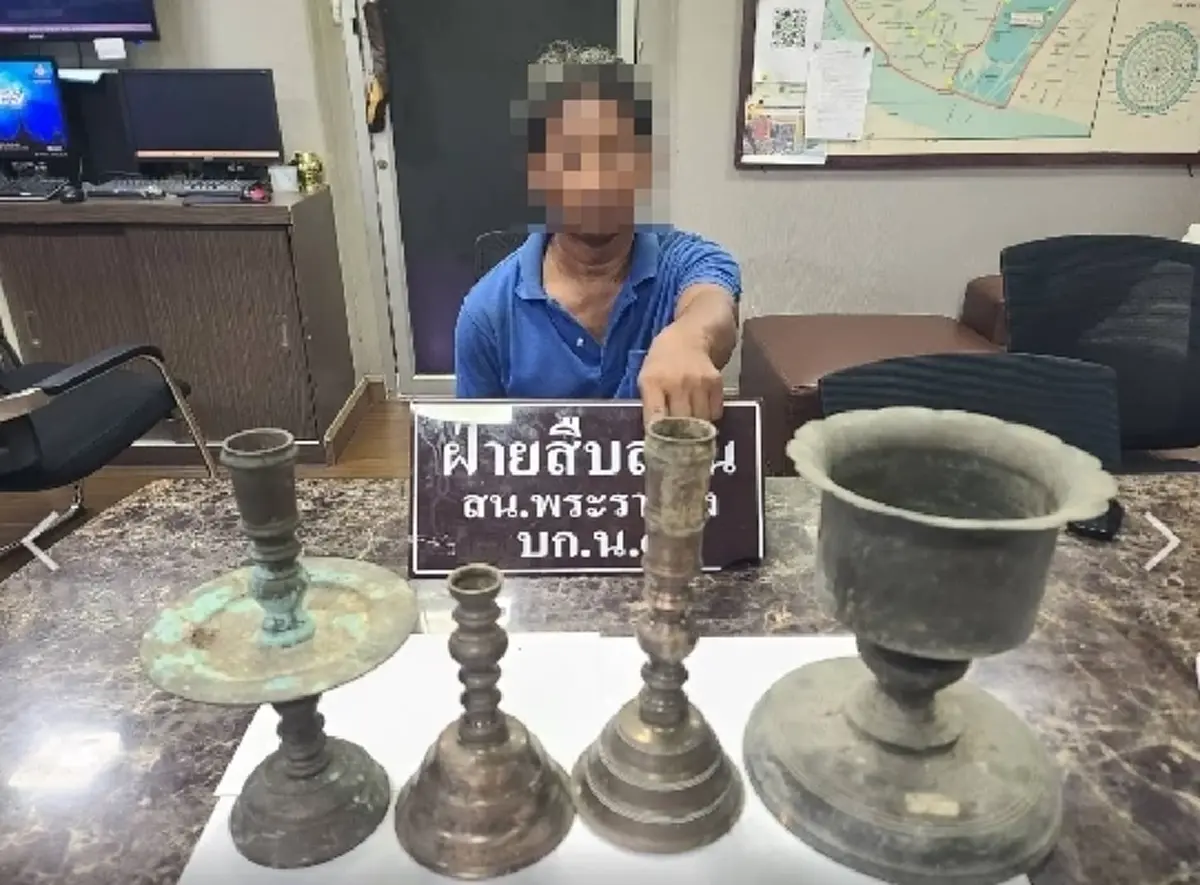 “โจรเชิงเทียน” อ้างไหว้พระแล้วเห็นองค์พระยิ้ม คิดว่าพระอนุญาตให้หยิบได้
