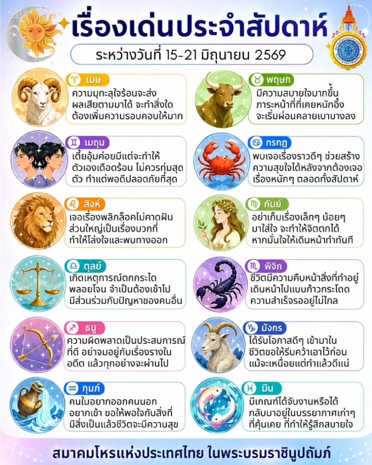 เคาะ 1 ราศี ดวงเด่นประจำสัปดาห์ เตรียมรับโอกาสดีๆ ต้องรีบคว้าเอาไว้