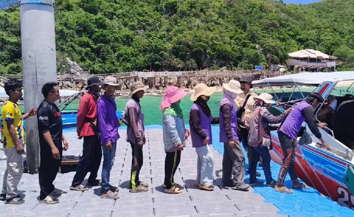 เกาะล้านไม่รอด! ผนึก 3 หน่วยงานลุยตรวจเข้ม รวบแรงงานต่างชาติ