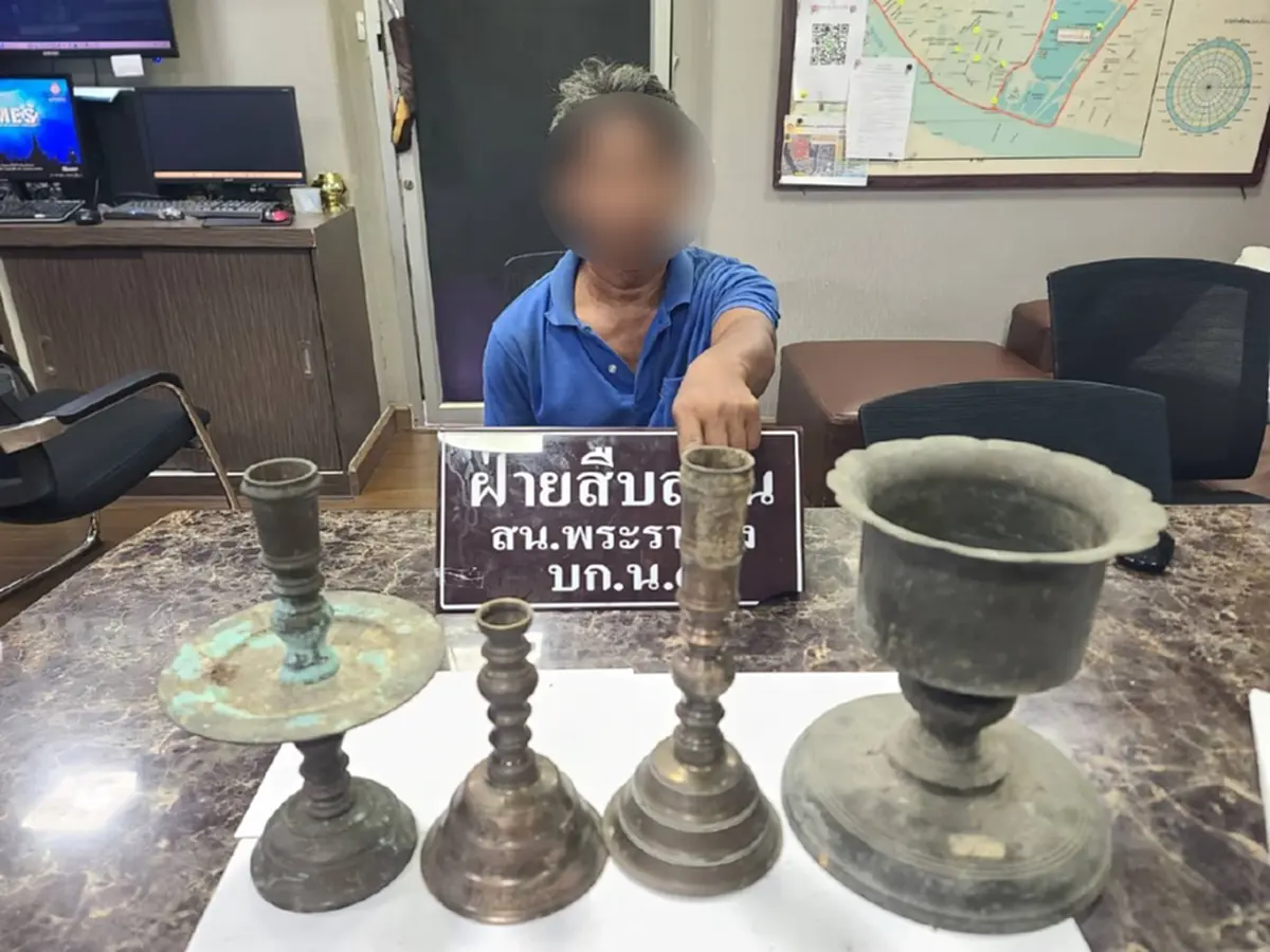 สารภาพสิ้น ชายลักของวัดโพธิ์ อ้างเห็นองค์พระยิ้ม คิดว่าให้หยิบได้