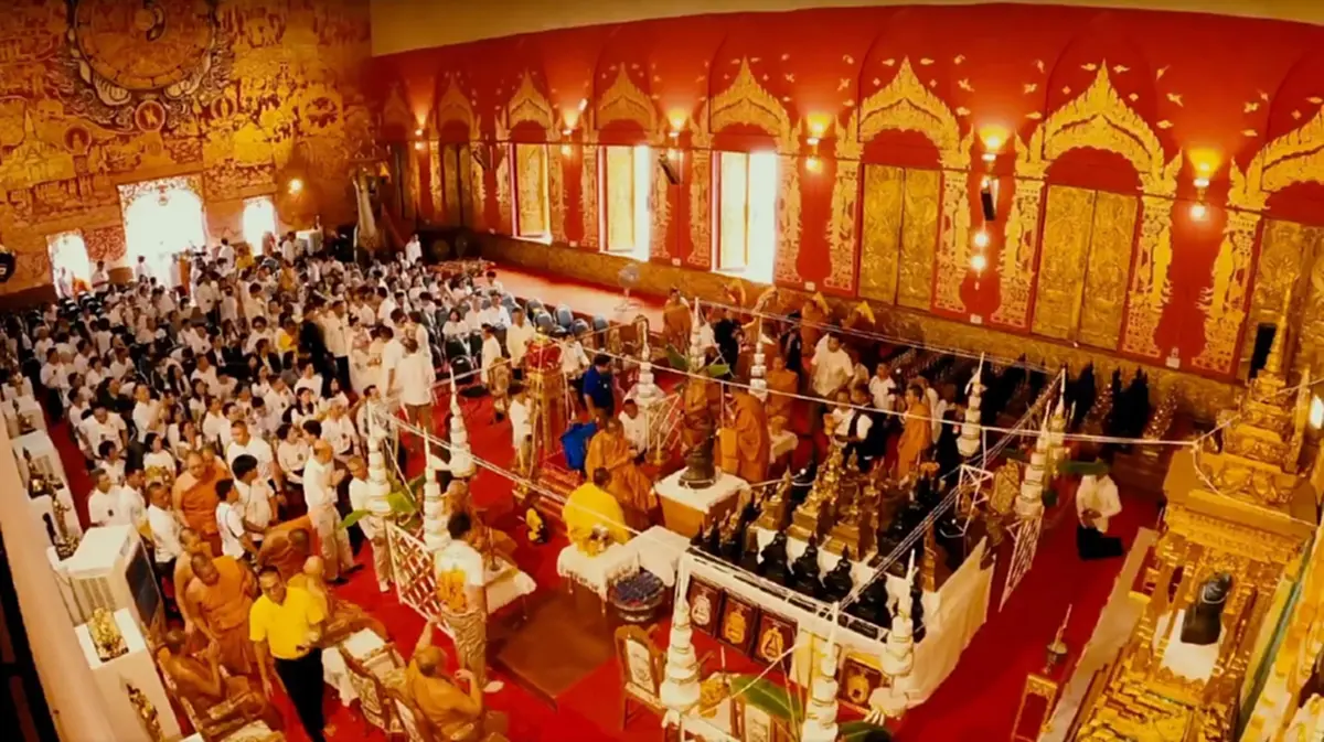 เลขมงคล พิธียกช่อฟ้าวิหาร 500 ปี หลวงพ่อพระลับ หลวงปู่ศิลา ร่วมพุทธาภิเษก