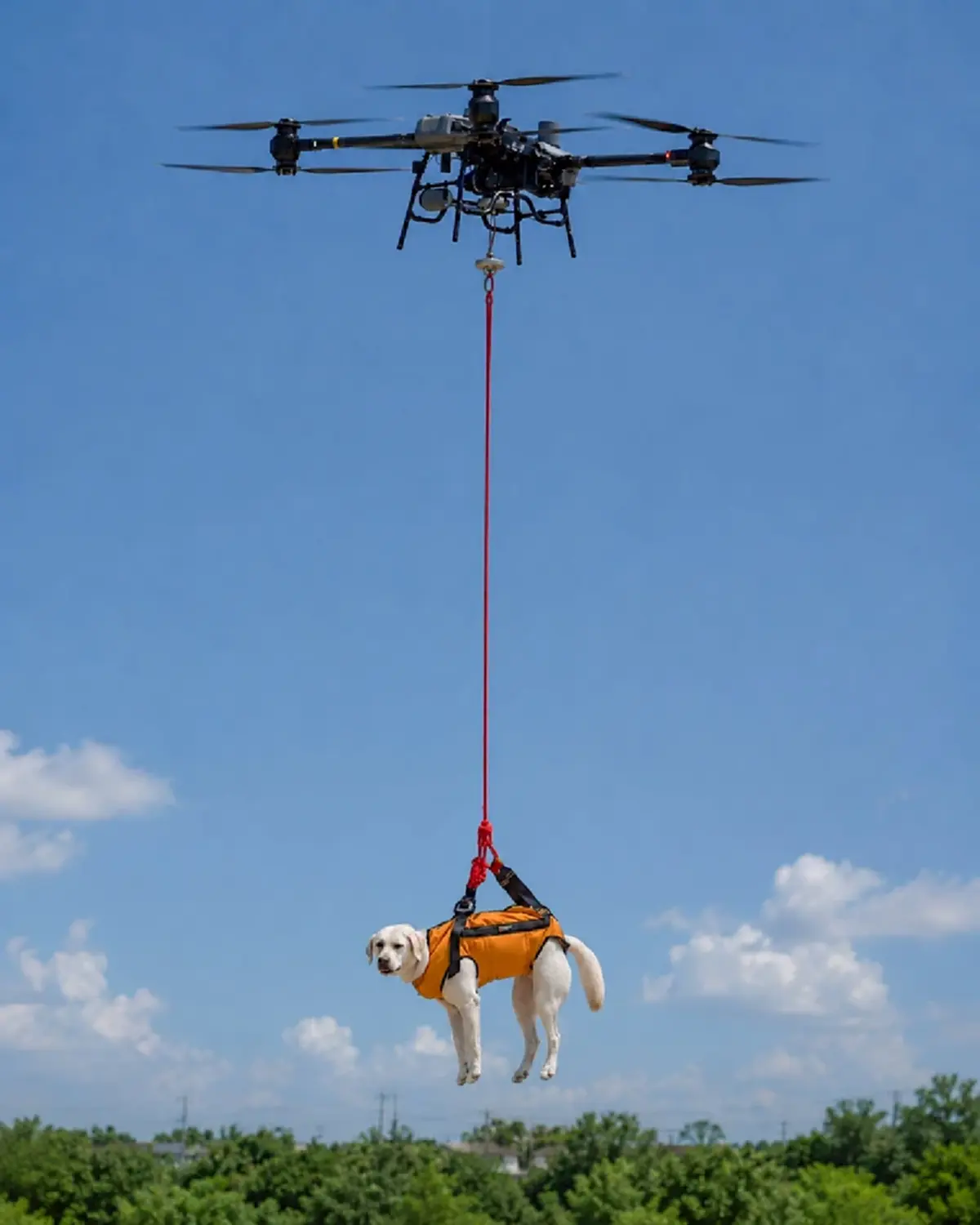 K9 สีนวล ผนึกโดรนซ้อมภารกิจ ชาวเน็ตหลุดโฟกัส ความน่ารักขโมยซีน