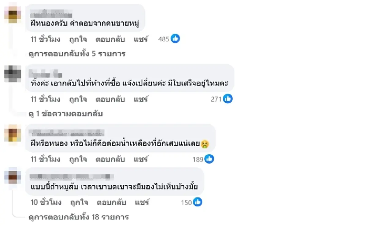 หนุ่มสงสัย ก้อนสีเขียวบนเนื้อหมู คืออะไร เพิ่งเคยเจอครั้งแรก