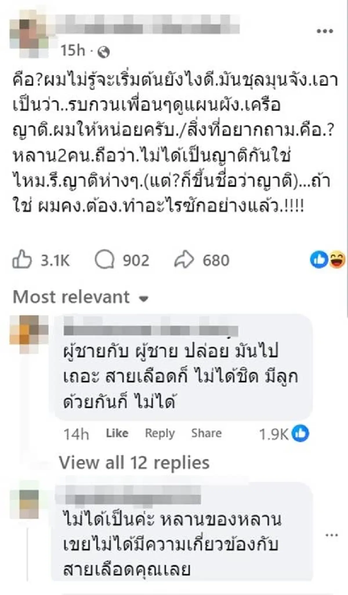 หนุ่มกุมขมับ ย่ามีสามี 2 คน แต่หลานสองฝั่งรักกัน สุดท้ายไดคำตอบ