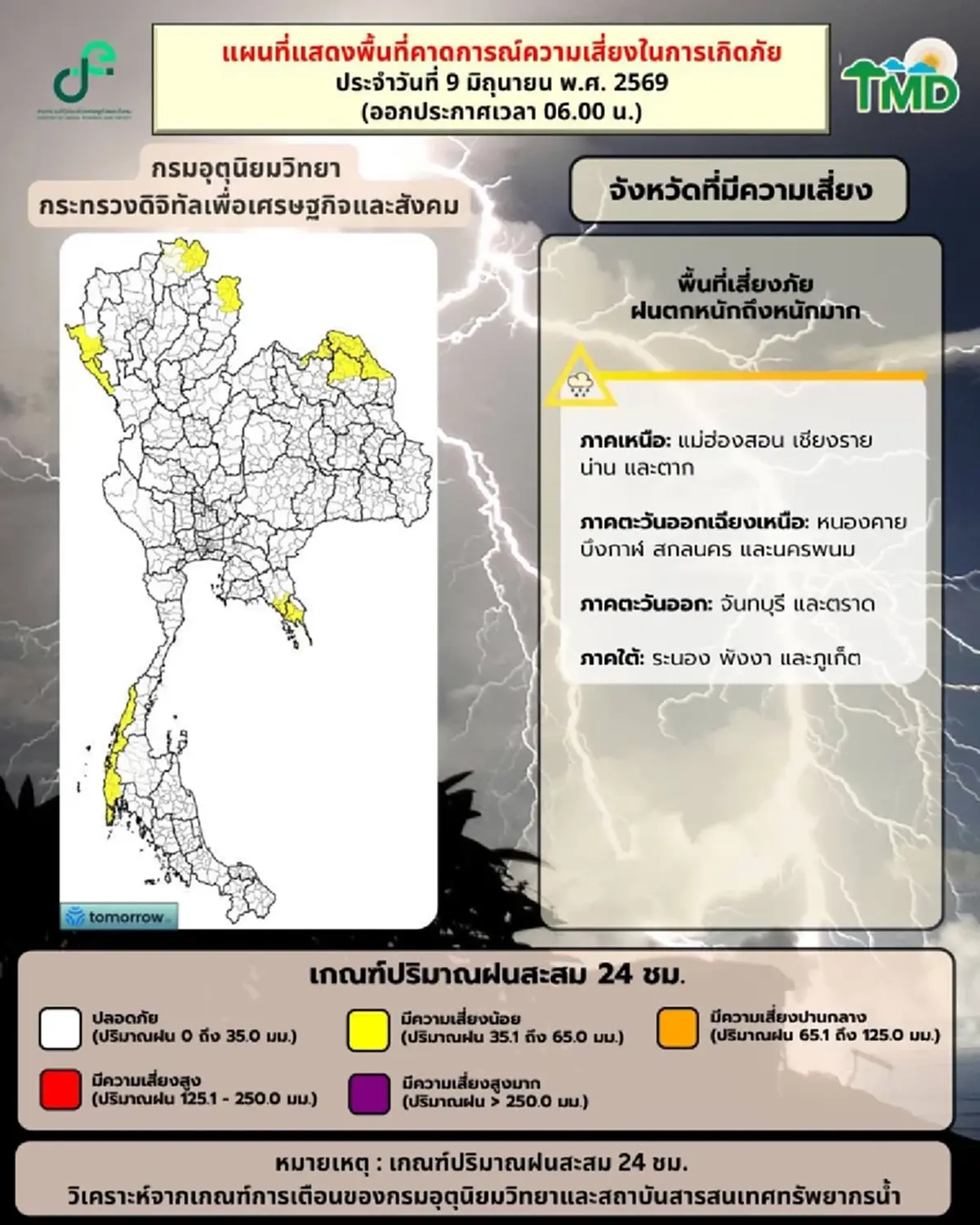 เตือนมรสุมวันนี้ 28 จังหวัด เจอเต็ม ๆ ฝนตกหนัก ระวังน้ำท่วมฉับพลัน
