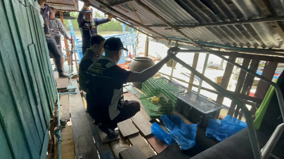 ศรชล.ตราด บุกค้นบ้านริมน้ำ ยึดลิงแสม 6 ตัวเตรียมส่งเขมร