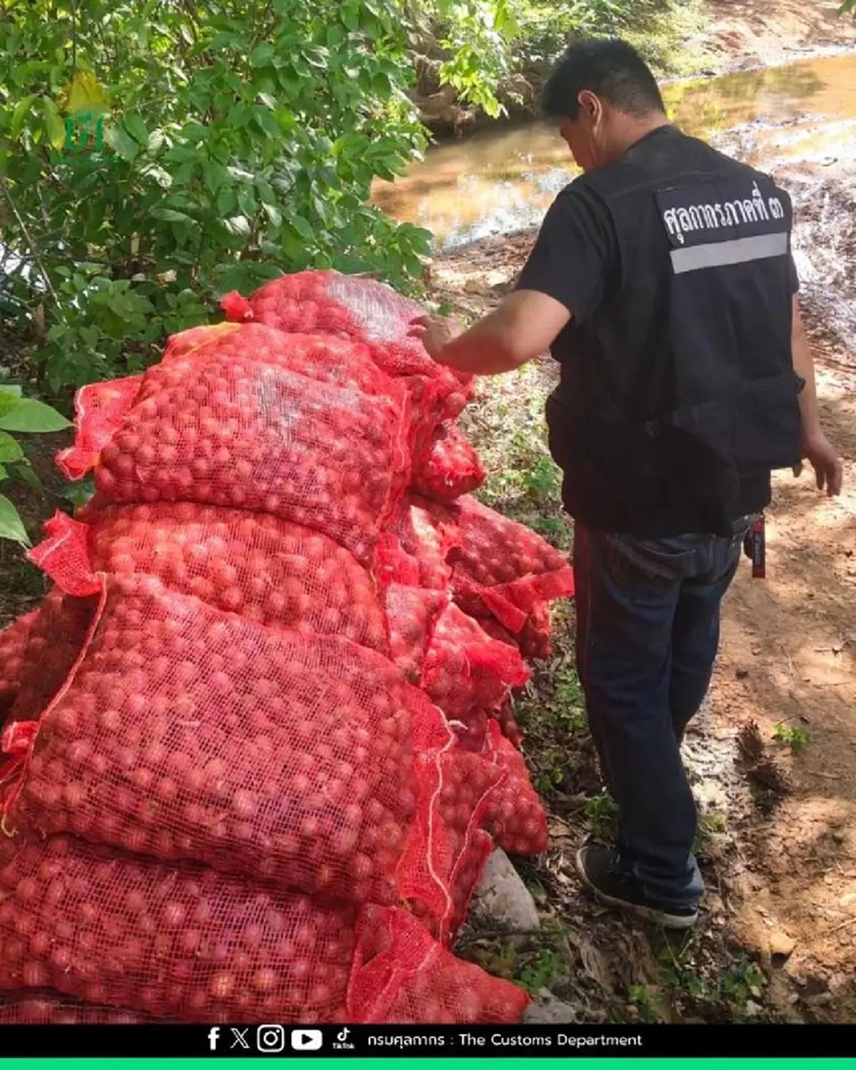 ศุลกากรตรวจยึด "หอมแขก" ล็อตใหญ่ พบลักลอบนำเข้าผิดกฎหมาย