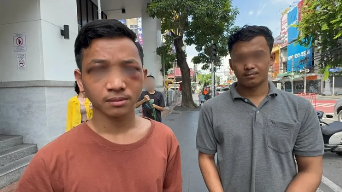 สภาพล่าสุด 2 หนุ่มเขมร ยอมสารภาพตาเขียวปูด บุกบ้านสาวไทยทำไม
