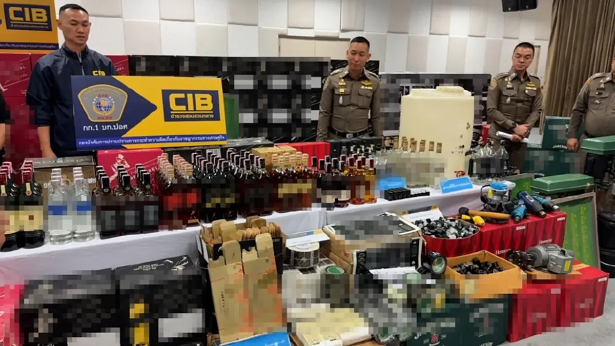 จับเหล้าปลอม 6,700 ขวด ยี่ห้อดังทั้งนั้น เปิดพิกัดขายเกลื่อน