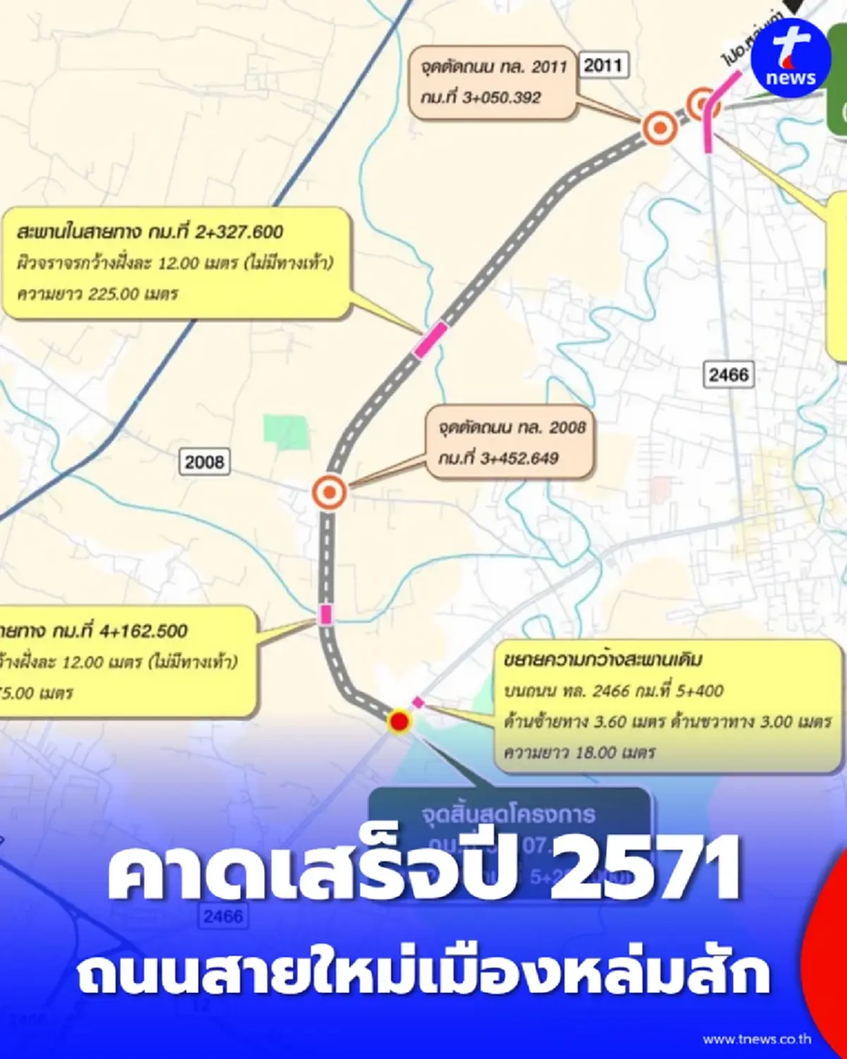 เดินหน้าสร้างถนนสายใหม่เมืองหล่มสัก ดันเศรษฐกิจ-ท่องเที่ยว คาดเสร็จปี 2571