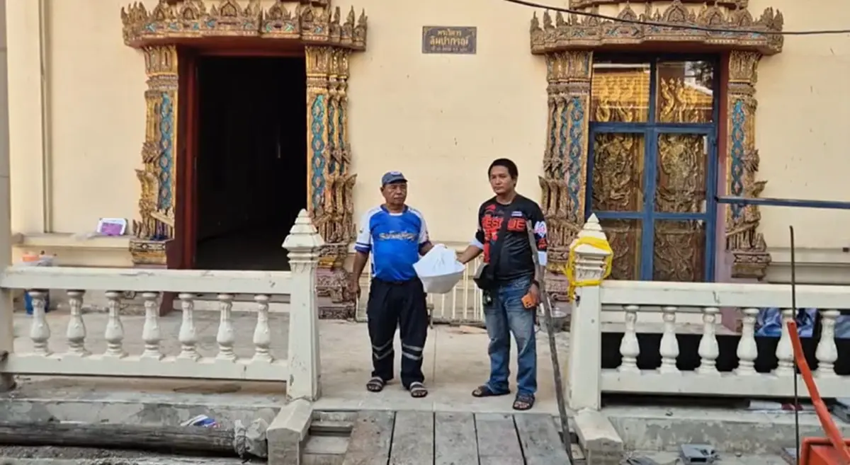 ขนลุก เปิดโพรงใต้พระวิหารวัดธาตุทอง เจอโครงกระดูกมนุษย์บนพาน
