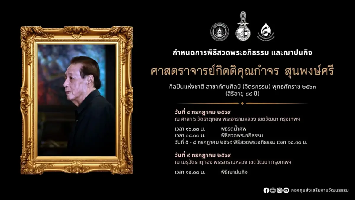 ปิดตำนาน สิ้น ศิลปินแห่งชาติ สาขาทัศนศิลป์ ถึงแก่กรรมอย่างสงบ