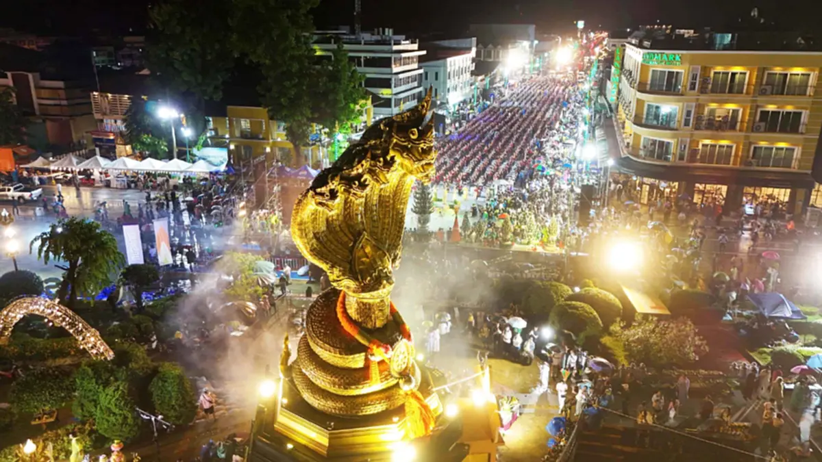 เปิดเลขมงคล อิงฟ้า รำบวงสรวงพญาศรีสัตตนาคราช สวยสะกดทุกสายตา