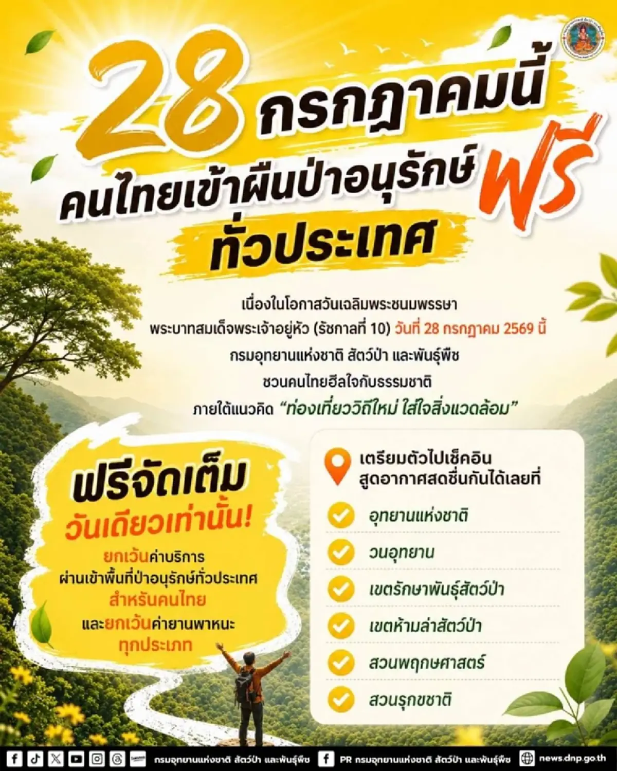 ภาพ : กรมอุทยานแห่งชาติ สัตว์ป่า และพันธุ์พืช