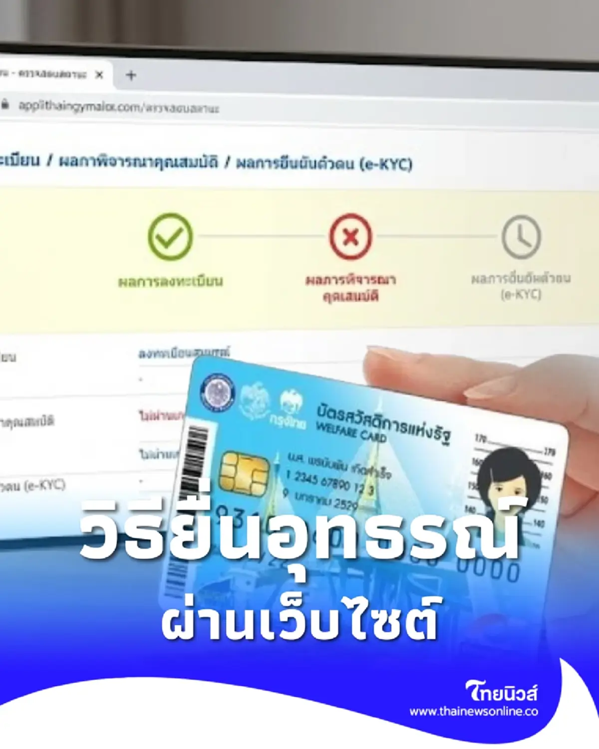 บัตรสวัสดิการแห่งรัฐ 2569 เปิดขั้นตอนยื่นอุทธรณ์ผ่านเว็บไซต์