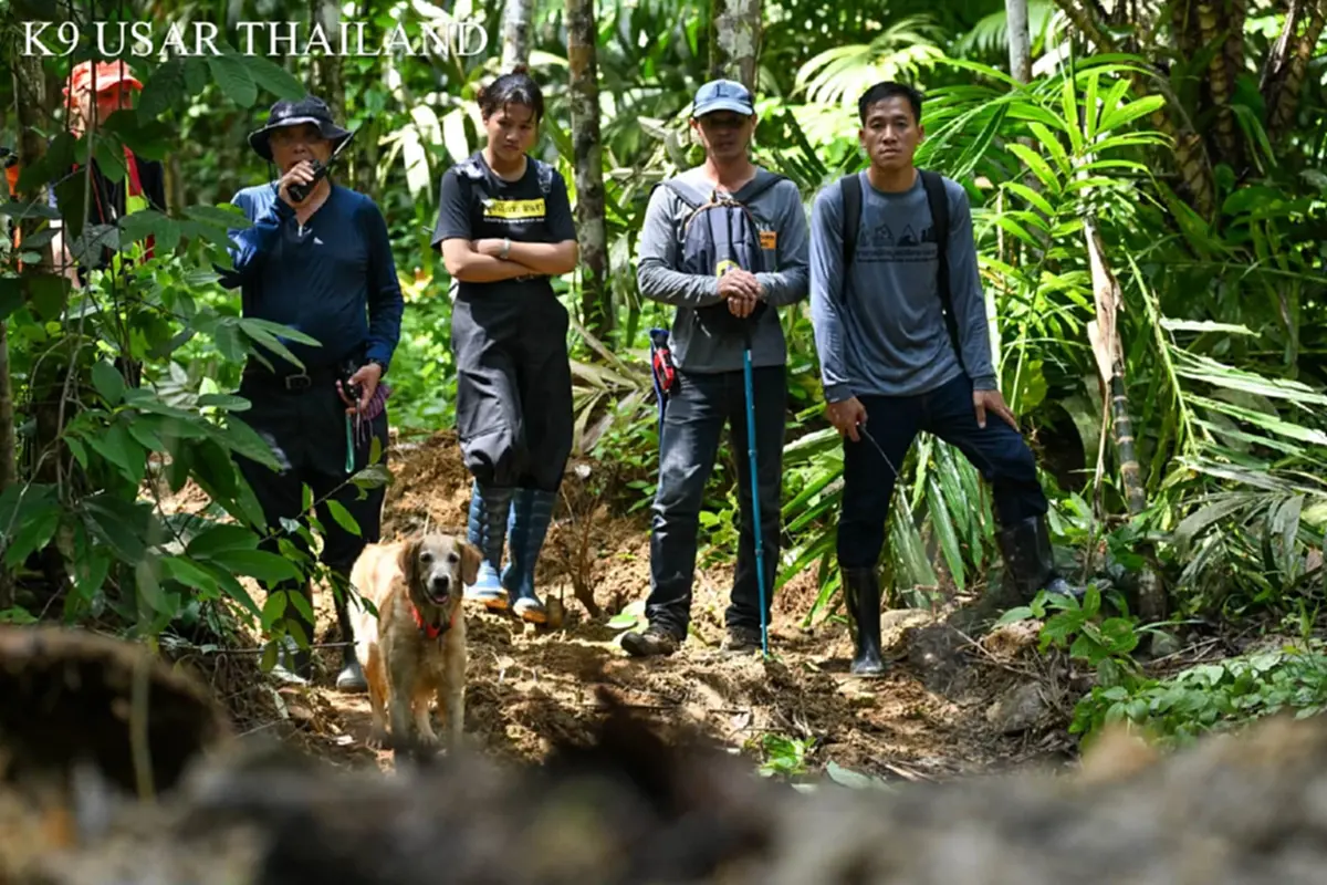 K9 สิ้นสุดภารกิจ ลุยน้ำ ลุยโคลน บุกป่า ตามหาน้องเอ้มอญที่พังงา