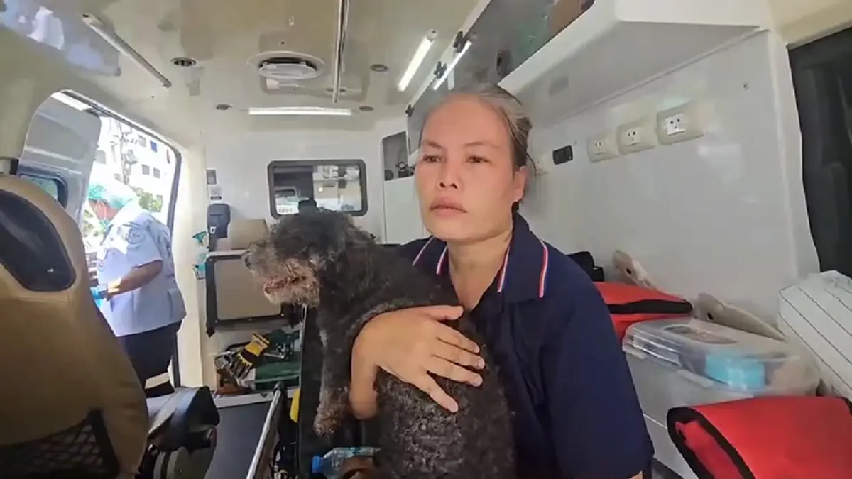 ไฟไหม้เอื้ออาทรคลองหลวงวอด 2 ห้อง ป้าลุยไฟช่วยหมาโดนลวกพุพอง