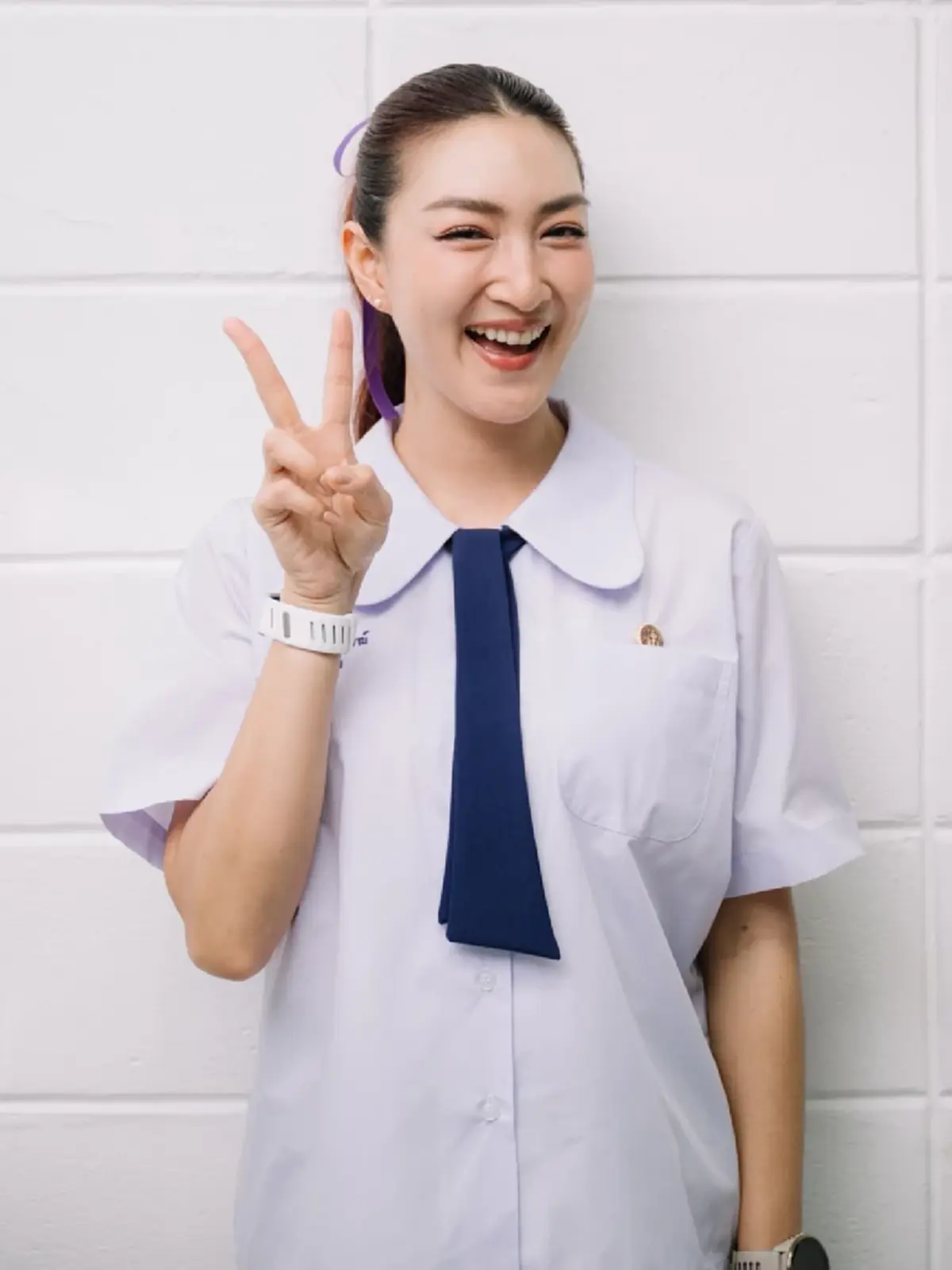 "แพนเค้ก เขมนิจ" ใส่ชุดนักเรียนย้อนวัย แฟนๆทักเหมือน ม.ปลาย จริง