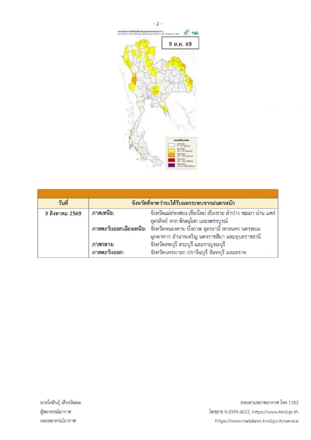 ประกาศ ฉ.11 มรสุมกำลังค่อนข้างแรง 27 จังหวัด ฝนตกหนักถึงหนักมาก