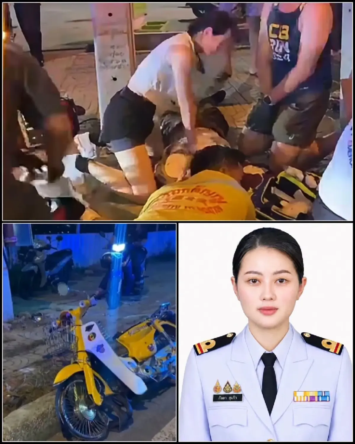 รู้แล้วใคร ฮีโร่สาวรีบจอดรถ ทำ CPR ช่วยคนเจ็บหมดสติกลางถนน