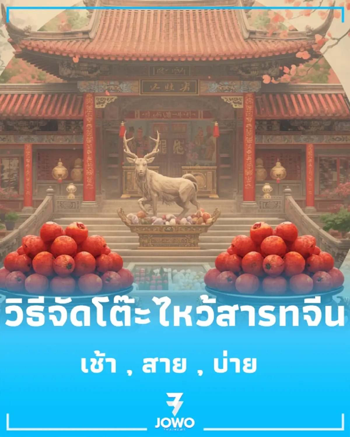 ธีจัดโต๊ะไหว้สารทจีน, ของไหว้ 3 ชุด, เวลาไหว้กี่โมง, วันจ่ายวันไหน