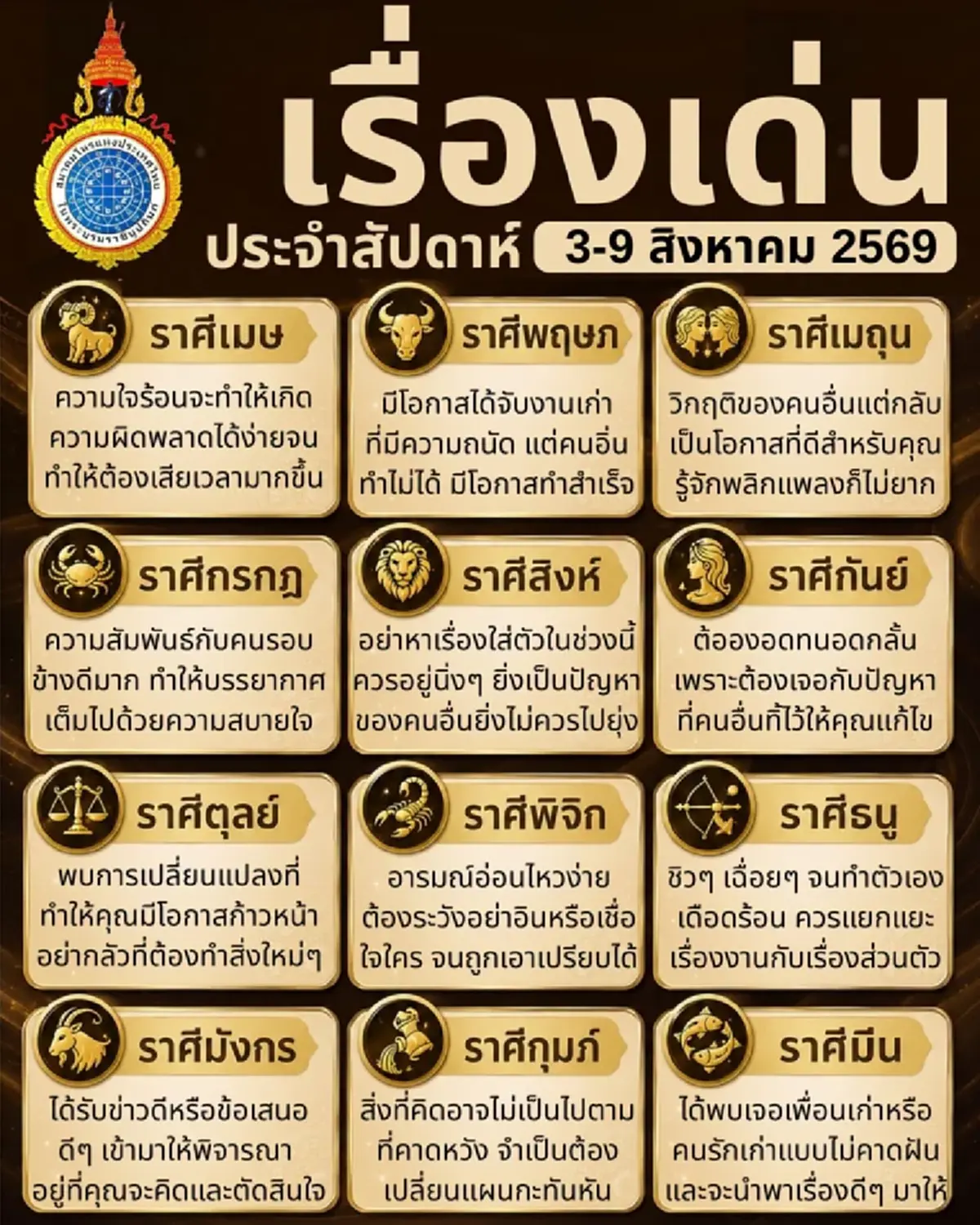 เคาะ 1 ราศี ประจำสัปดาห์ เตรียมพบการเปลี่ยนแปลง มีโอกาสก้าวหน้า