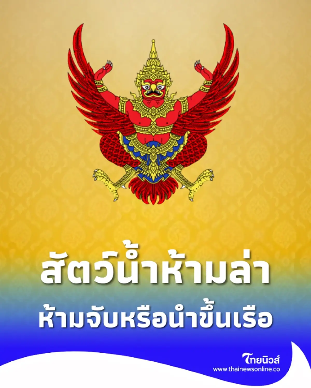 ราชกิจจาฯ กำหนดชนิดสัตว์น้ำหายาก ห้ามจับ ล่า หรือนำขึ้นเรือ