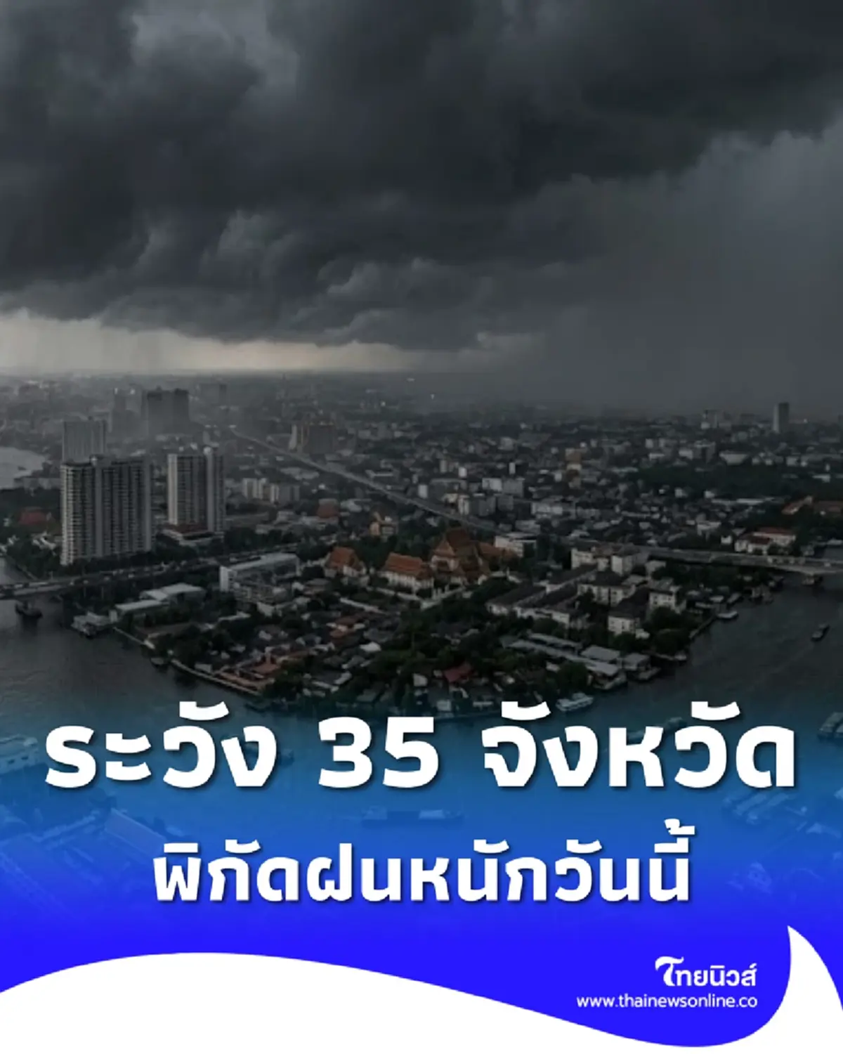 เตือนพยากรณ์อากาศวันนี้ มรสุมกระหน่ำ 35 จังหวัด เจอฝนตกหนัก