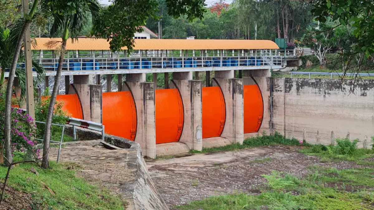วิกฤตลำตะคอง! ซูเปอร์เอลนีโญทำน้ำแห้ง ถนนปี 15 โผล่พ้นน้ำ