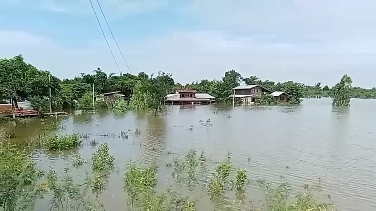 น้ำโขงหนุนสูงทะลักท่วมอุบลฯ 3 อำเภอ ถนนตัดขาด-อพยพด่วน