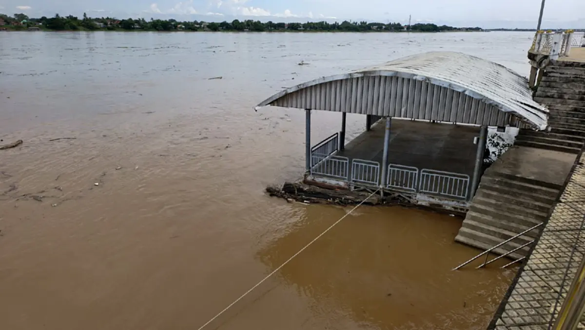 น้ำโขงหนองคายขึ้นวันเดียวเกือบ 1.5 ม. เตือนมวลน้ำใหญ่พรุ่งนี้