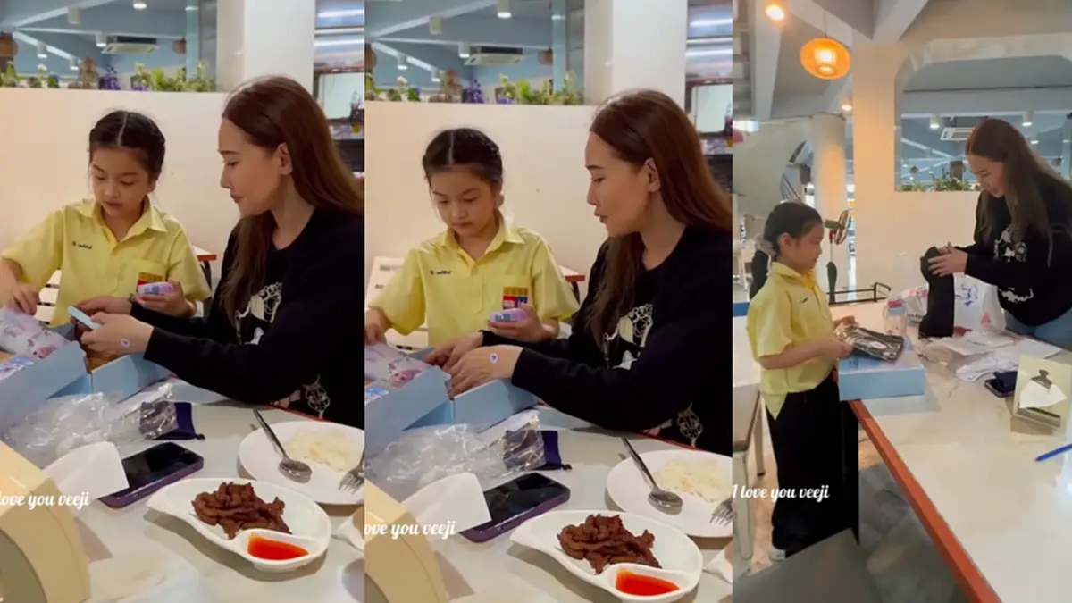 แฟนคลับใจฟู  "หนุ่ม ศรราม - กุ้งพลอย" ร่วมโต๊ะอาหารพร้อมหน้า