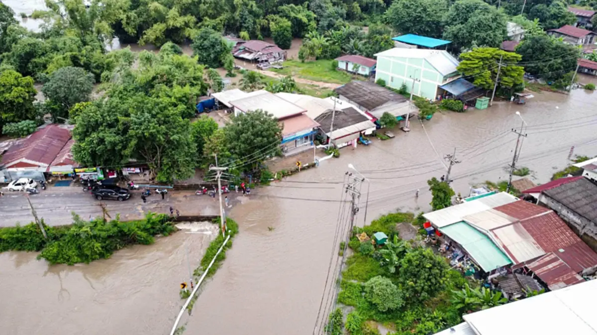 ที' ลมฟ้าอากาศ เตือนด่วนที่สุด 10 ตำบล ใกล้ทะลัก รีบยกของ-ย้ายรถ 