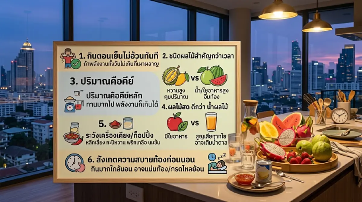 ไขข้อข้องใจ  กินผลไม้ตอนเย็นทำให้อ้วนจริงไหม? กาง 6 เรื่องต้องรู้ 