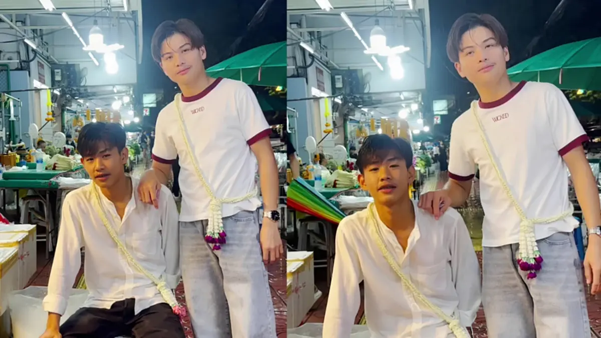 Gen Z ปลุกกระแส "มาลัยพาดบ่าสะพายข้าง" ไวรัลใหม่ปากคลองตลาด
