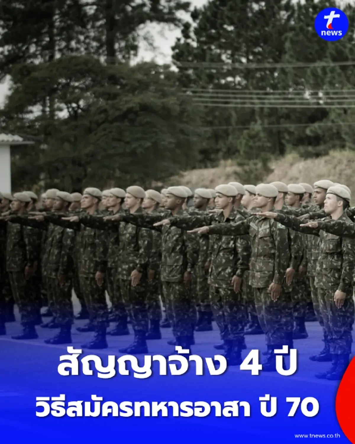 เปิดสวัสดิการ "พลทหารอาสา 2570" เงินเดือนเท่าไหร่-มีค่าอะไรให้เพิ่ม