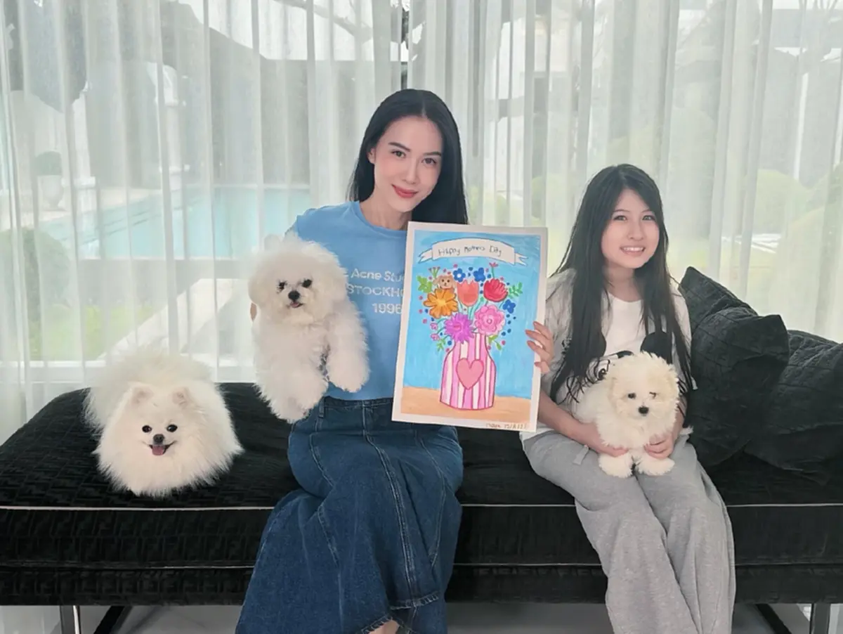 น่ารักคูณสอง "น้องมายู" ต้อนรับสมาชิกใหม่บ้านกำเนิดพลอย  