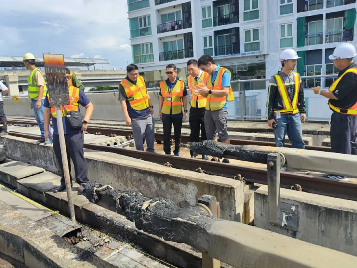 ภาพล่าสุด ไฟไหม้รางรถไฟฟ้า MRT เตาปูน ตรวจสอบแล้วเจอสาเหตุ