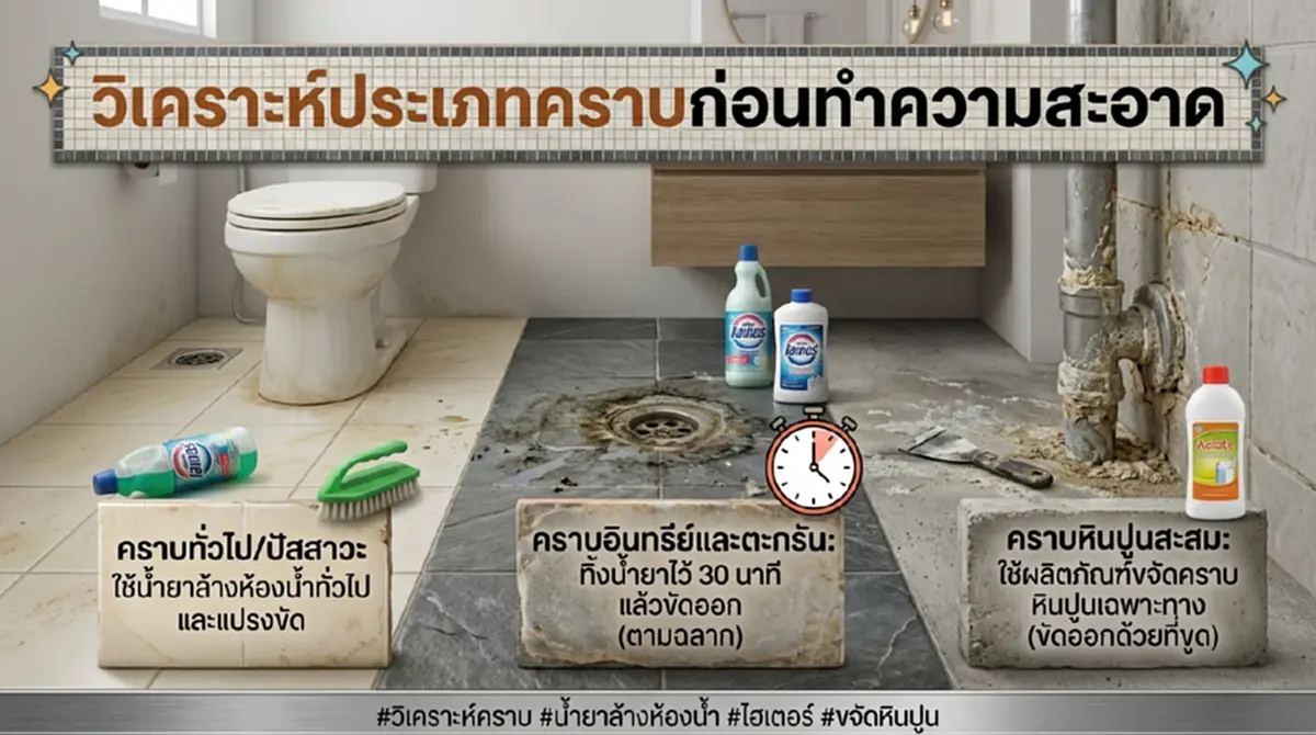 หมดปัญหาคราบเหลืองฝังแน่น! รวมวิธีล้างโถส้วมให้ขาวสะอาด 