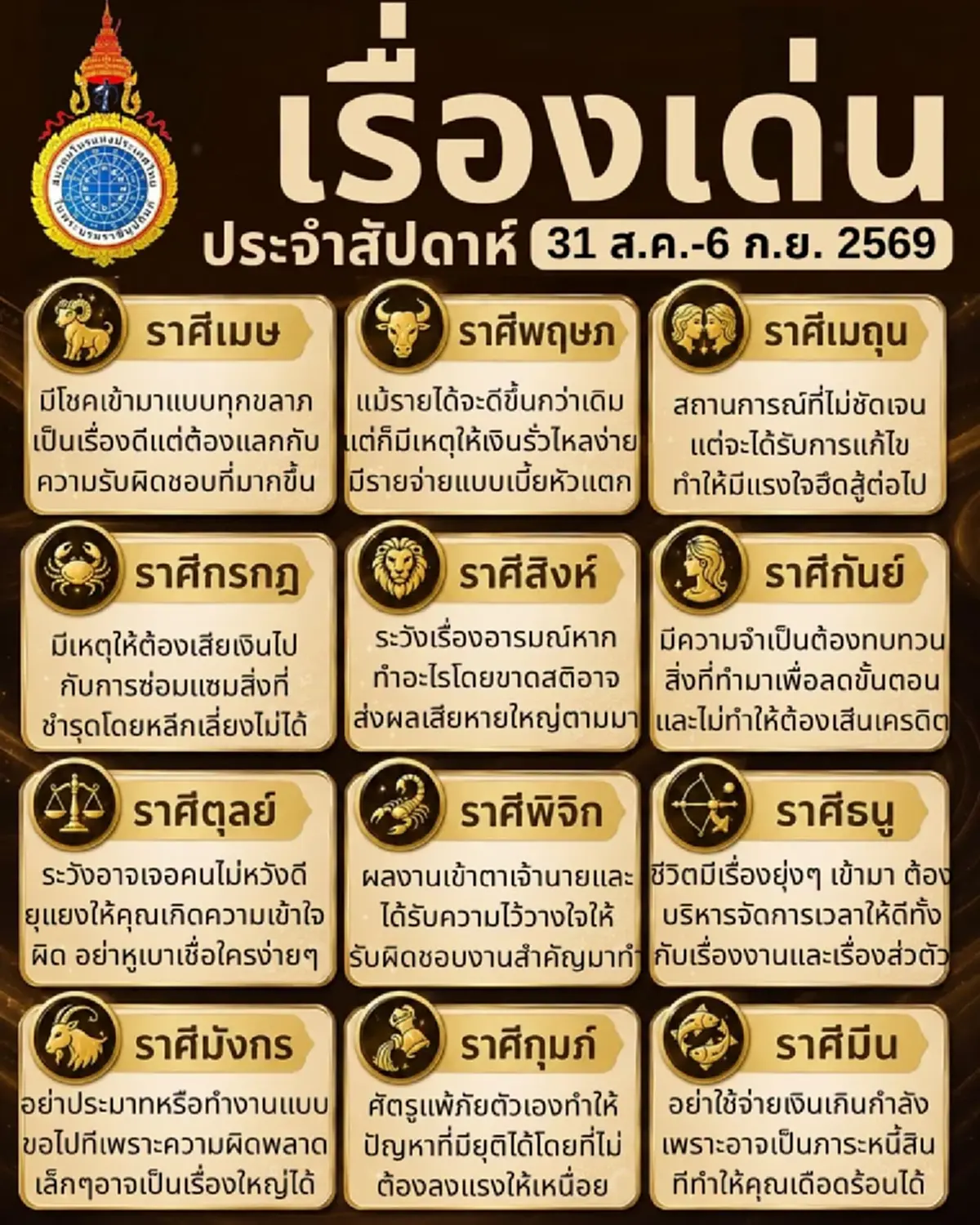 เคาะ 1 ราศีดวงเด่น ประจำสัปดาห์นี้ มีโชคเข้ามาแบบทุกขลาภ