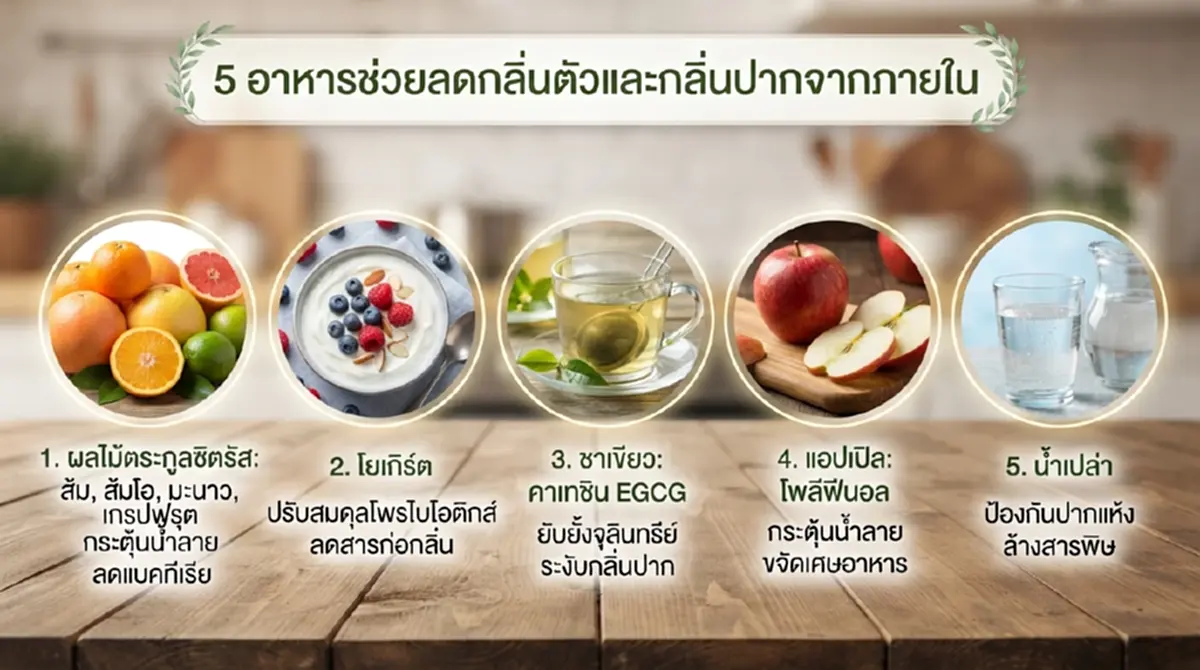 กลิ่นตัวแรงต้องแก้จากข้างใน  เปิด 5 อาหารช่วยปรับสมดุลร่างกาย