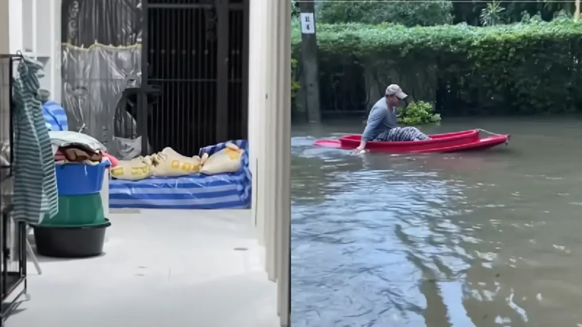 "อั้ม พัชราภา" โพสต์ภาพหน้าบ้านเจอน้ำท่วมขัง หลังฝนตกกระหน่ำ 