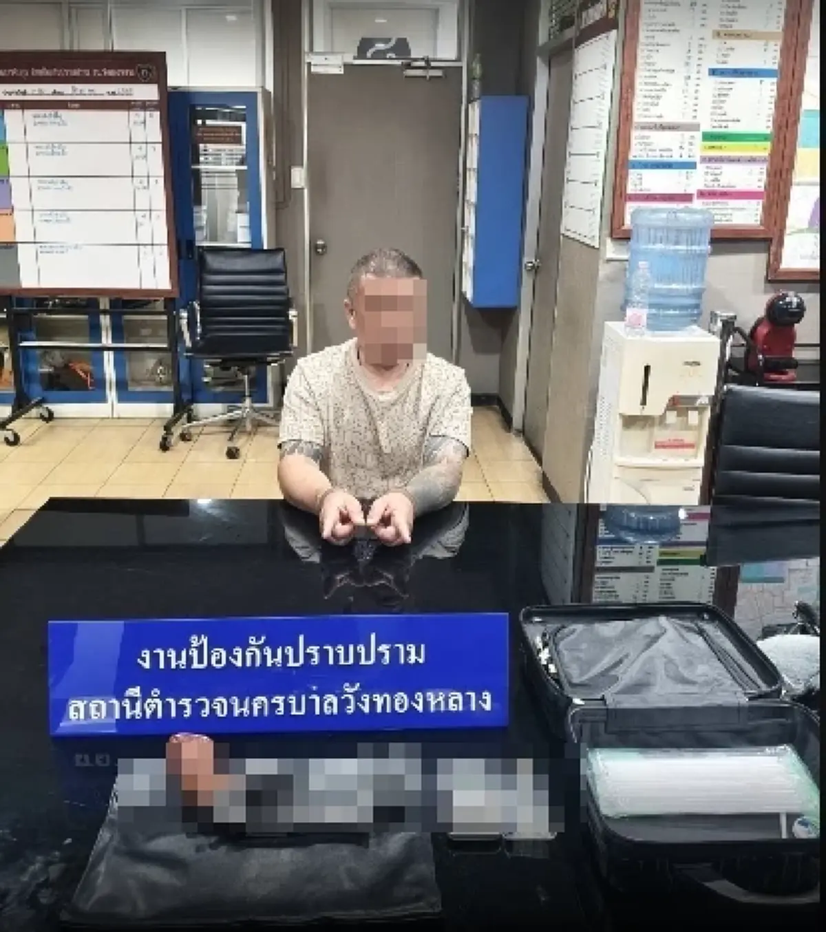 รวบตัวหนุ่มจีนโรงแรมย่านลาดพร้าว เบาะแสซุกไอซ์-อาวุธแน่น!