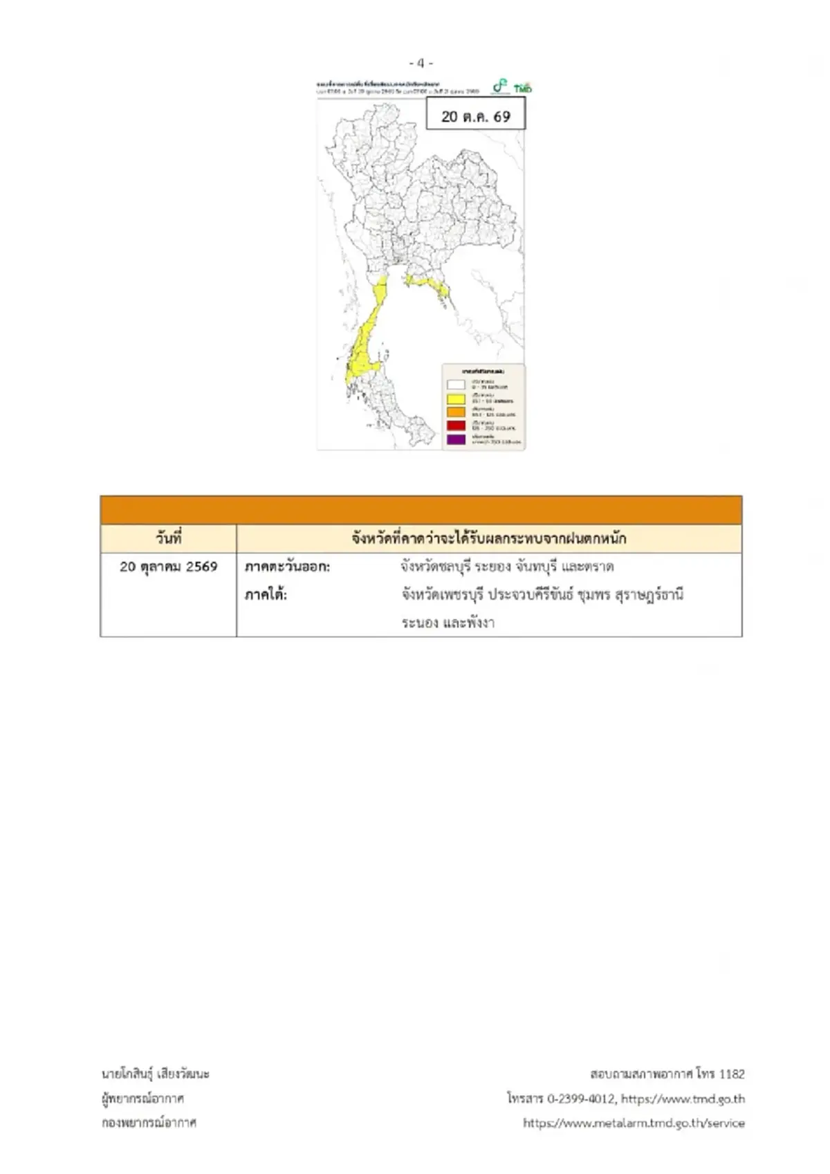 ประกาศ ฉ.3 ฝนตกหนักถึงหนักมาก 18-25 ต.ค. เช็ก 16 จังหวัด โดนก่อนวันแรก