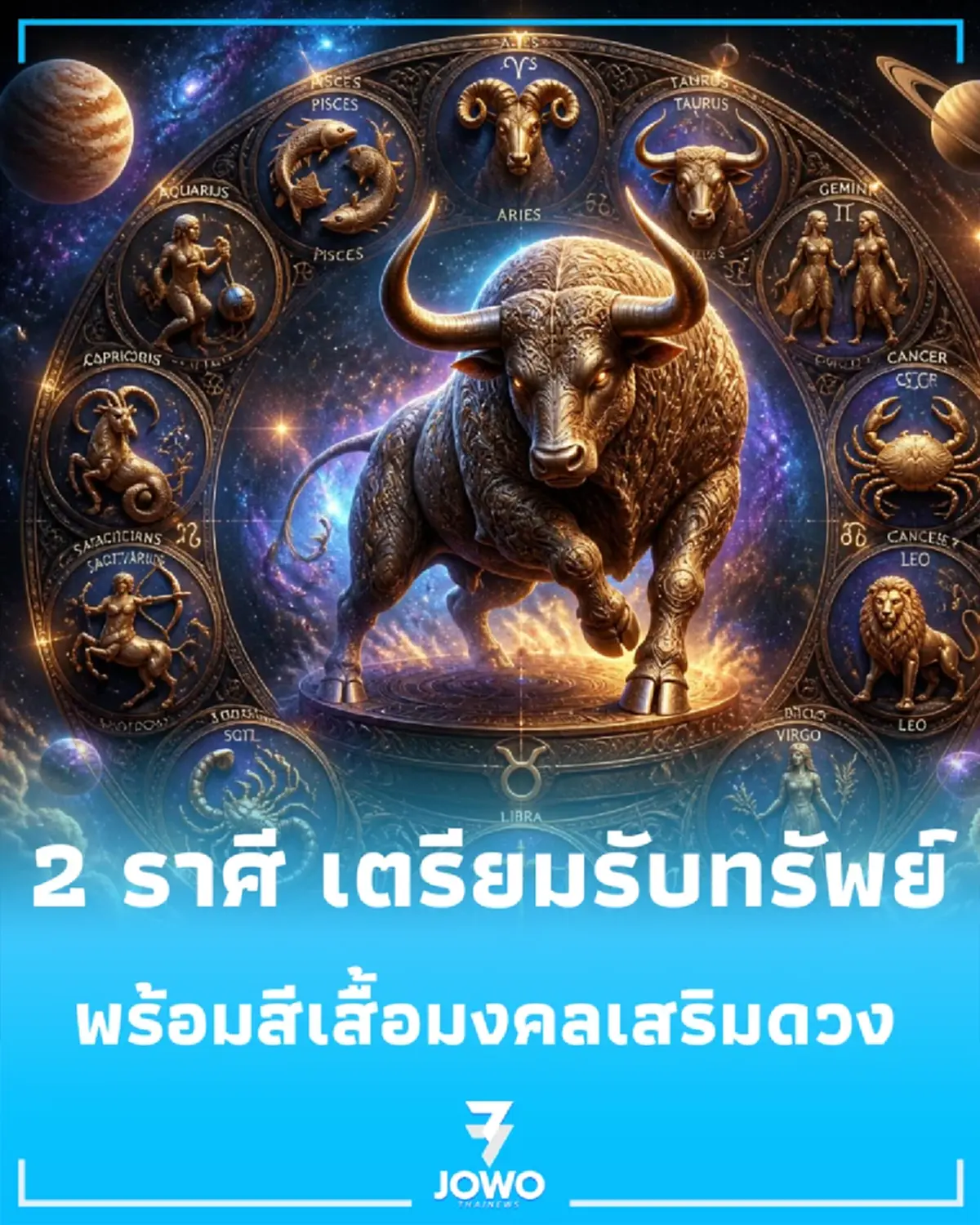 เปิดดวง 2 ราศี เตรียมรับทรัพย์พร้อมสีเสื้อมงคล เดือนตุลาคม 2569