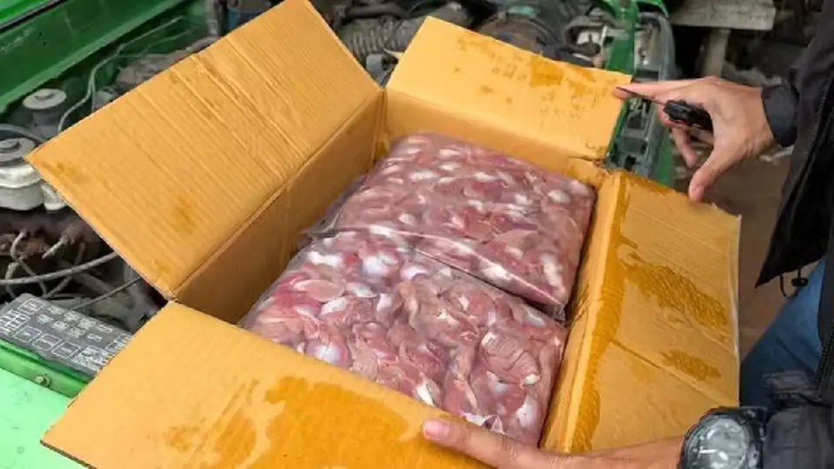 ไม่เข็ด? อดีตผู้ใหญ่บ้านเจอจับอีก ขนกึ๋นไก่ 1.44 ตัน ชายแดน