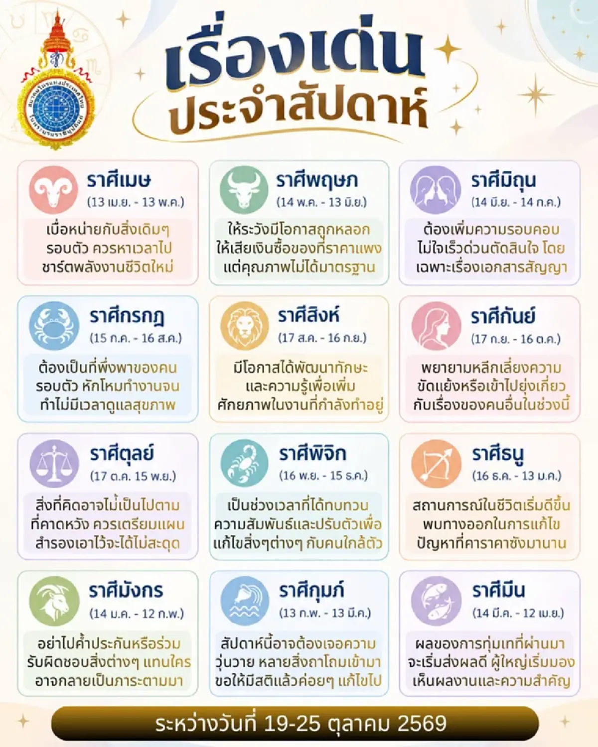 เคาะ 1 ราศีดวงเด่น ประจำสัปดาห์นี้ สถานการณ์ในชีวิตเริ่มดีขึ้น
