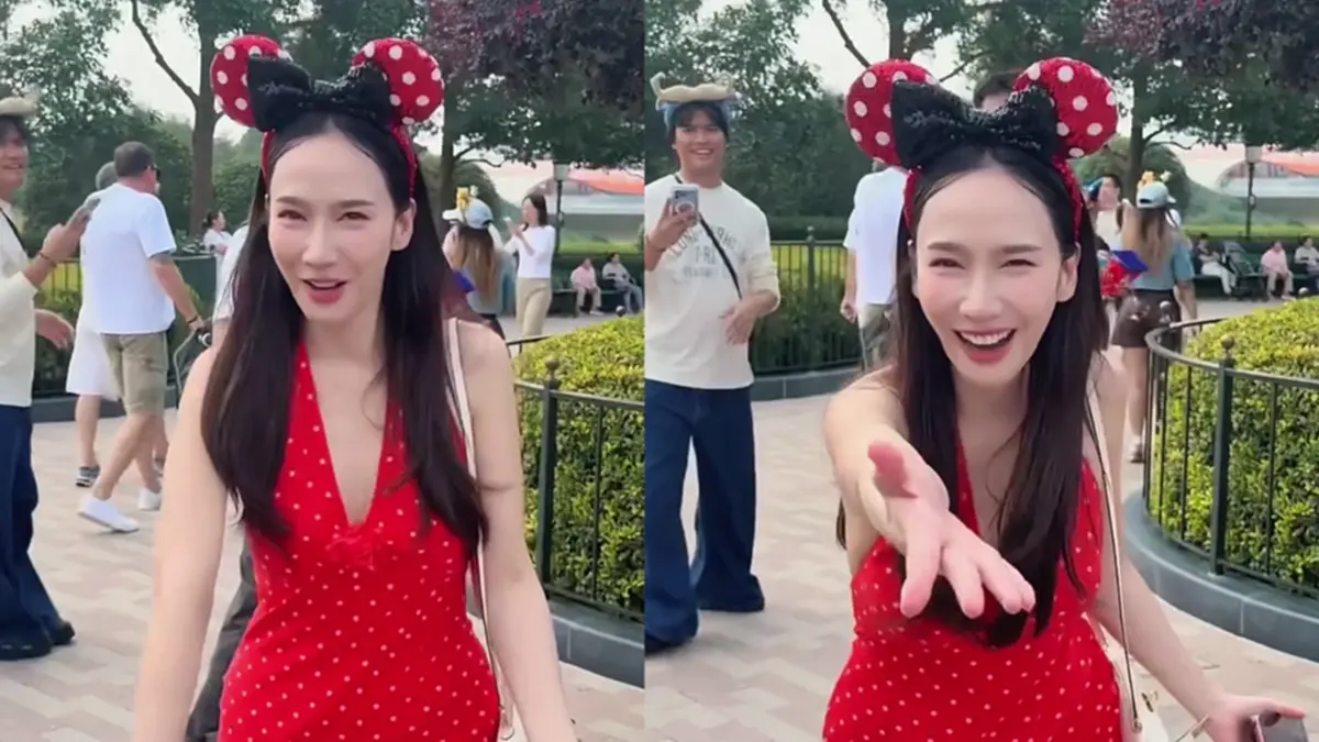 ออร่าซุปตาร์ตัวแม่ เที่ยวเซี่ยงไฮ้ สวยสะดุดตาจนฝรั่งยังเหลียว