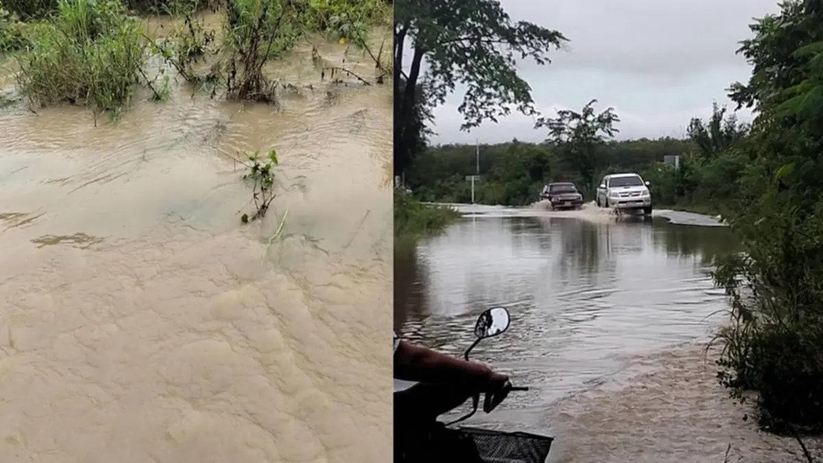  วิกฤตซ้ำ ฝนถล่มกาญจนบุรี น้ำป่าทะลักไทรโยค-ด่านมะขามเตี้ย