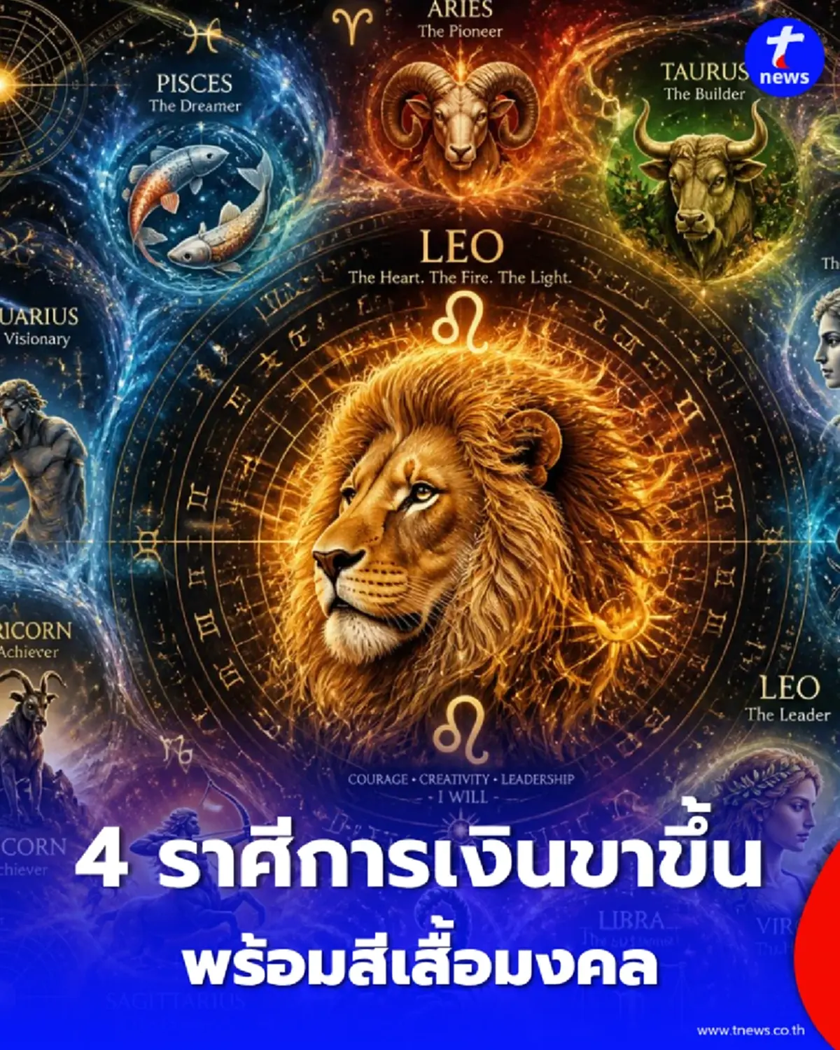 เปิดดวง 4 ราศี การเงินอยู่ในช่วงขาขึ้น พร้อมสีเสื้อมงคล